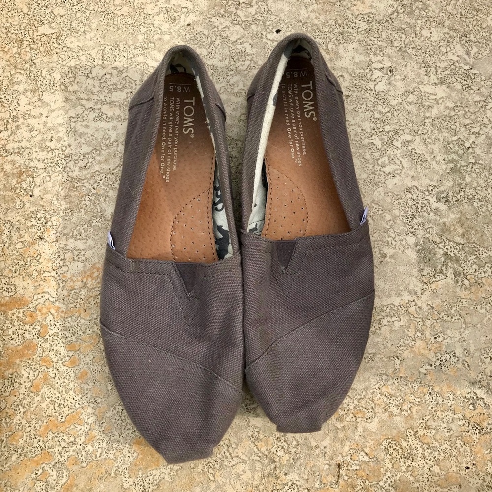 8.5 W Ash Canvas Women's Classics TOMS